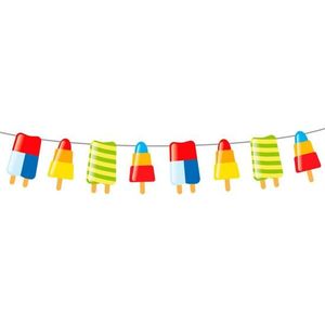 IJsjes/lollies zomers thema feest/party slingers van 10 meter