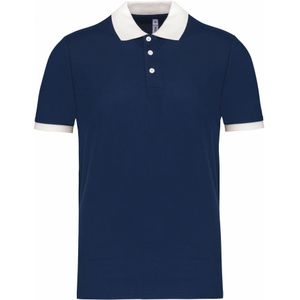 Poloshirt Sport Pro premium quality - navy/wit - mesh polyester - voor heren