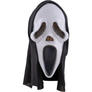 Halloween thema verkleed masker - Scream/Ghostface - volwassenen - met kap