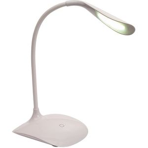 Bureaulamp/leeslamp wit 28 cm