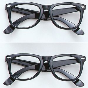 4x stuks zwarte carnaval verkleed bril zonder glazen
