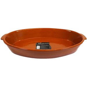 Concorde Tapas ovenschaal/serveerschaal - ovaal - terracotta - 7 liter - 41 x 26 x 7 cm