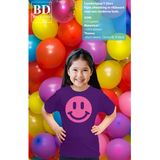 Verkleed T-shirt voor meisjes - Smile Emoticon - groen - carnaval - feestkleding voor kinderen