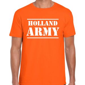 Holland army/Holland leger supporter/fan t-shirt oranje voor heren - EK/WK/Race