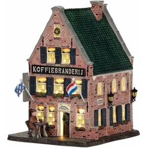 Dickensville kerstdorp huisje - koffiebranderij - Dokkum - 14,5 x 15,8 x 20,8 cm