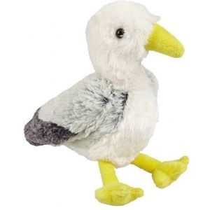 Pluche Wit/Grijze Zeemeeuw Knuffel 20 cm - Vogel Knuffels - Speelgoed Voor Kinderen