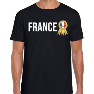 Verkleed T-shirt voor heren - France - zwart - voetbal supporter - themafeest - Frankrijk