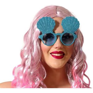 Carnaval/verkleed party bril Zeemeermin - Tropisch/beach/hawaii thema - plastic - volwassenen