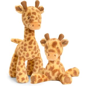 Pluche knuffel dieren Giraffes familie setje 14 en 25 cm - 2 formaten schattige dieren