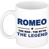 Romeo The man, The myth the legend cadeau koffie mok / thee beker 300 ml