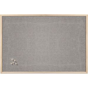 Prikbord - textiel - lichtgrijs - 60 x 80 cm - incl. punaises - groot