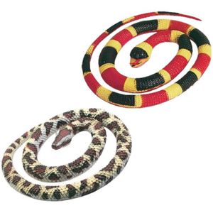Setje van 2x rubberen nep/namaak slangen van 65 cm