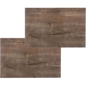 Set van 8x stuks placemats hout print eiken PVC 45 x 30 cm