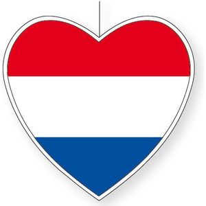 Nederland hangdecoratie hart 28 cm