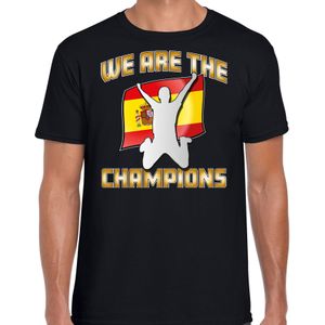Verkleed T-shirt voor heren - Spanje - zwart - voetbal supporter - themafeest
