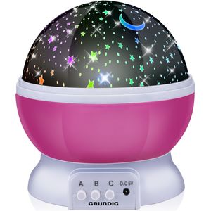 Nachtlamp sterren projector - 3 standen - 360 graden - galaxy projector sterrenhemel - roze