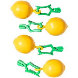 Tafelkleedgewichtjes citroen - 8x - kunststof - tafelkleedhangers