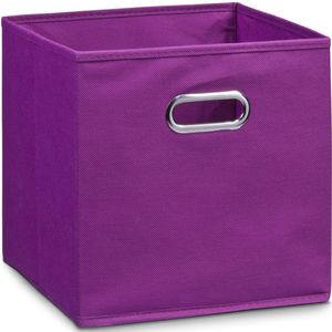 Zeller kastmanden - paars - vierkant - 32 x 32 cm - opbergmand - vakkenkast opbergers