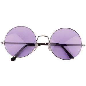 Hippie / Flower power  XL verkleed bril paars