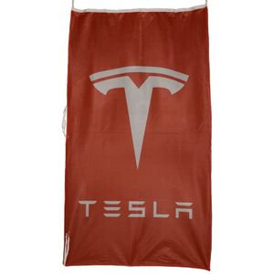 Tesla vlag rood 150 x 90 cm
