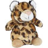 Pluche knuffel dieren Luipaard 12 cm - Speelgoed wilde dieren knuffelbeesten