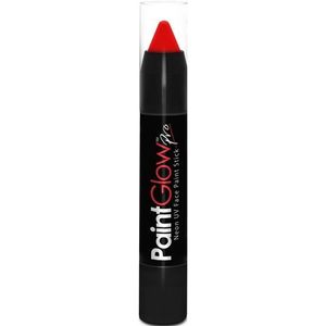 Face paint stick - neon rood - UV/blacklight - 3,5 gram - schmink/make-up stift/potlood