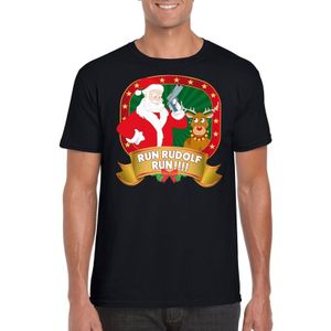 Foute Kerst t-shirt Run Rudolf voor heren