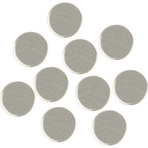 Magneten setje rond - zilver - 20x stuks - 14 x 4 mm - Hobby artikelen/Memobord/Koelkast