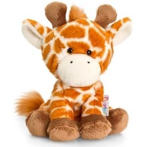 Keel Toys Giraffe - pluche knuffel - oranje - 14 cm