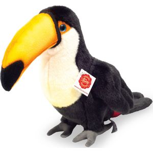 Knuffeldier Toekan - zachte pluche stof - premium kwaliteit knuffels - zwart/geel - 25 cm - vogels