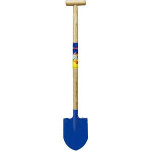 Speelgoed schep - voor kinderen - punt - metaal - blauw - 80 cm