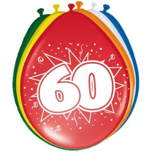 16x stuks  Ballonnen versiering 60 jaar