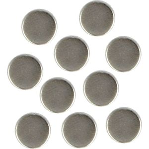 Magneten setje rond - zilver - 20x stuks - 12 x 3 mm - Hobby artikelen/Memobord/Koelkast