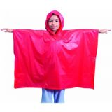 4x stuks Kinder regen ponchos rood