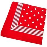 8x stuks rode boeren zakdoek verkleedkleding voor cowboys/boeren