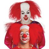 Horrorclown verkleed set volwassenen - Pruik/schmink/handschoenen