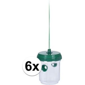 6x Wespenvanger/wespenval groen 13 cm