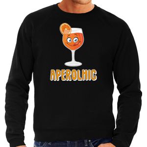 Apres ski sweater voor heren - aperolhic - zwart - aperol spritz - wintersport - alcoholic