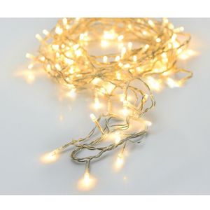 Kerstverlichting lichtsnoeren- 2x - warm wit - 24 leds - 200 cm - op batterij