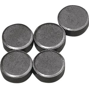 Magneten rond - grijs - 20x stuks - 13 x 5 mm - Hobby artikelen