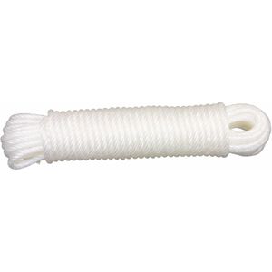 AMIG paracord touw - 20 meter - D5mm - 110kg - PE/PVC - wit