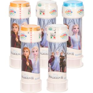 10x Disney Frozen 2 bellenblaas flesjes met bal spelletje in dop 60 ml voor kinderen