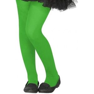 Neon groene verkleed panty voor kinderen