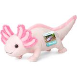 Knuffeldier Axolotl salamander - zachte pluche stof - premium kwaliteit knuffels - roze - 36 cm