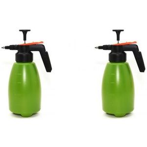 2x Drukspuit/plantensproeier groen 1,8 L