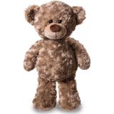 Pluche Teddybeer/ Knuffelbeer met Liefste Juf Hartje T-shirt - 24 cm - Beren Knuffeldier