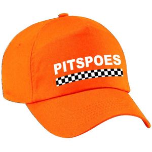 Pitspoes / finish vlag verkleed pet oranje voor dames