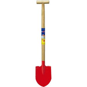 Speelgoed schep - voor kinderen - punt - metaal - rood - 60 cm