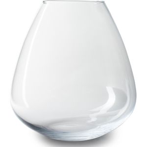 Bloemenvaas Gabriel - helder transparant - glas - D28,5 x H30 cm - bol vorm vaas