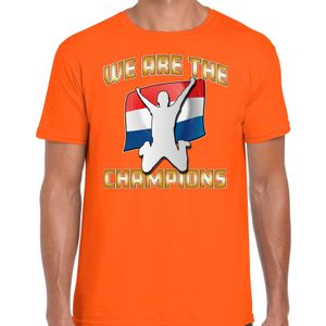Verkleed T-shirt voor heren - Nederland - oranje - voetbal supporter - themafeest